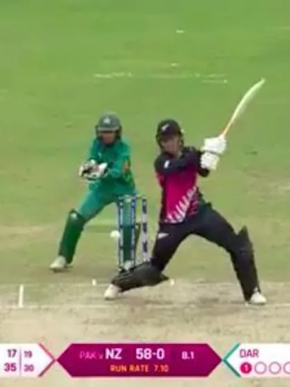 NZ v PAK: Bates is caught and bowled by Nida Dar