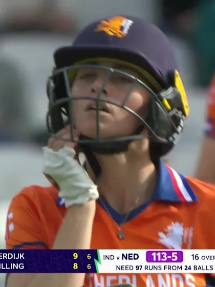 Frederique Overdijk - Wicket - India vs Netherlands