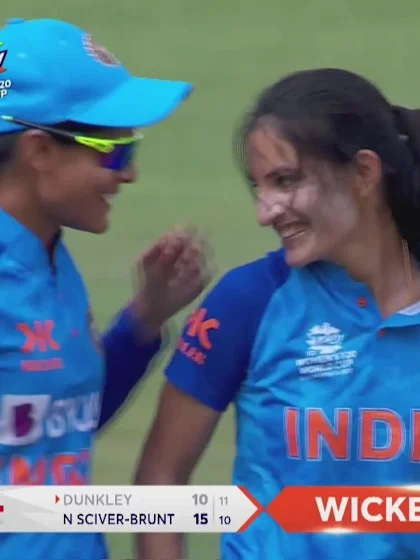 Logo of Wicket-Sophia-Dunkley-England-Women v India-Women ICC T20WC 2023