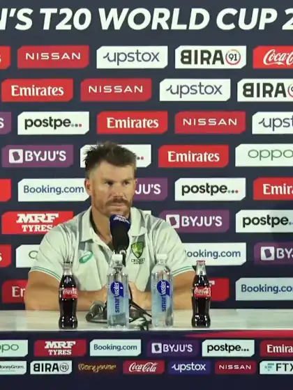 6 November - Abu Dhabi - Australia player David Warner post-match press conference