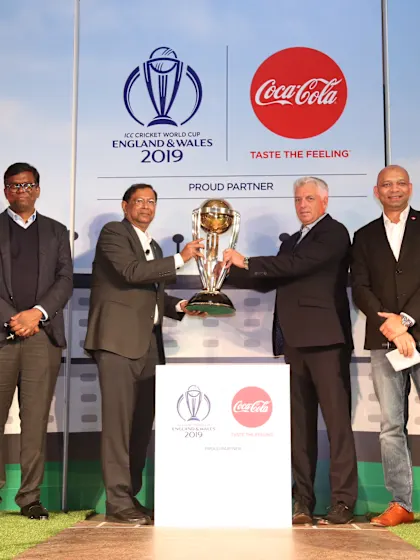 Logo of ICC and Coca-Cola team up to celebrate cricket