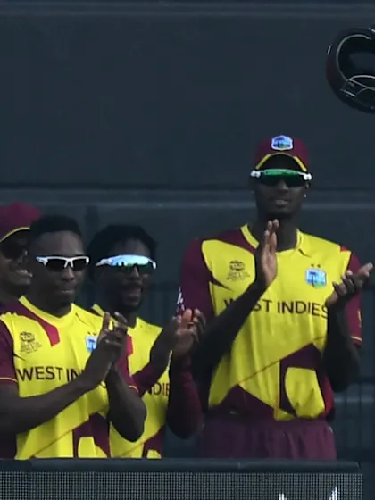 West Indies and fans applaud Chris Gayle off the field
