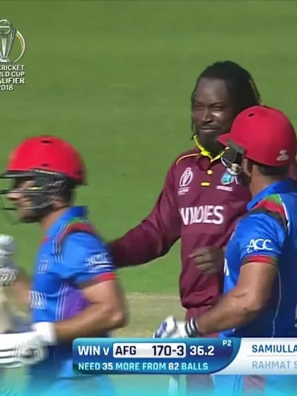 Logo of Chris Gayle gets his second of the final, Rahmat Shah stumped!