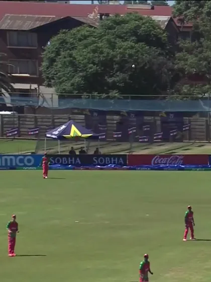 Aaron Varghese with a Four vs. Zimbabwe