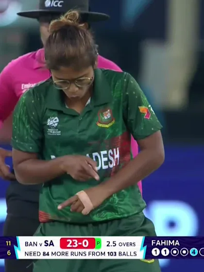 Logo of Laura Wolvaardt - Wicket - Bangladesh vs South Africa
