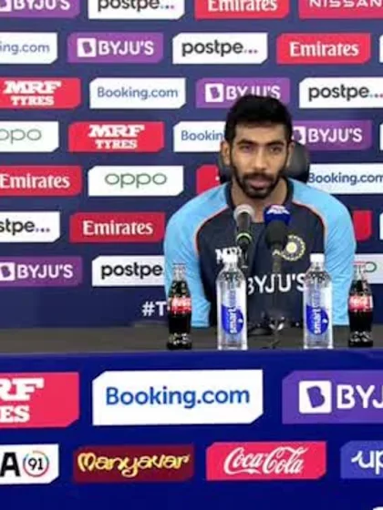 31 October - Dubai - India player Jasprit Bumrah post-match press conference