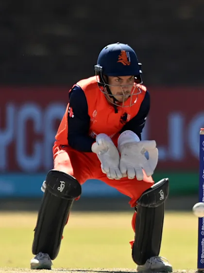 Logo of Richie Berrington compiles fine fifty for Scotland in crunch clash | CWC23 Qualifier