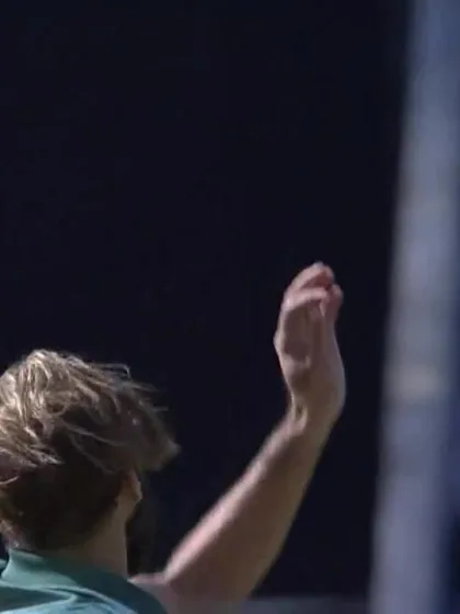 Logo of WICKET: Chandimal run-out courtesy a direct hit by de Villiers