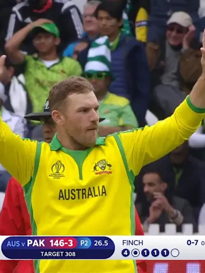 CWC 19: AUS v PAK – Finch takes the fourth wicket of his ODI career!