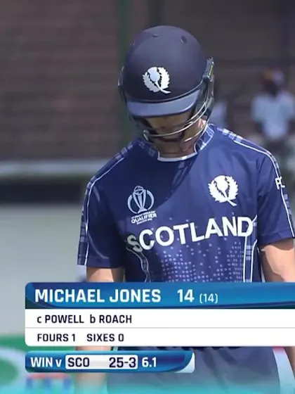 See the Scottish wickets fall during their chase