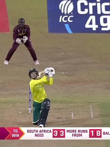 Logo of WI v SA: Marizanne Kapp is dismissed by Shamilia Connell