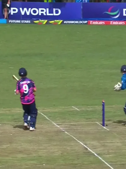 M Chaplin with a Four vs. England