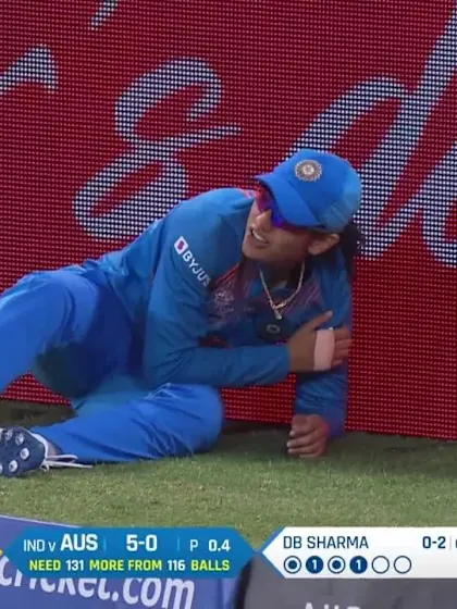 WT20WC: Aus v Ind – Mandhana injures herself while fielding