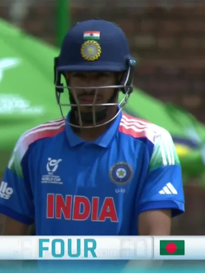 Vaibhav Sooryavanshi with a Four vs. Bangladesh