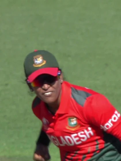WICKET: Nahida Khan drags one onto the stumps