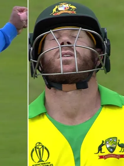 CWC19: IND v AUS - Kohli and Warner split-screen reaction