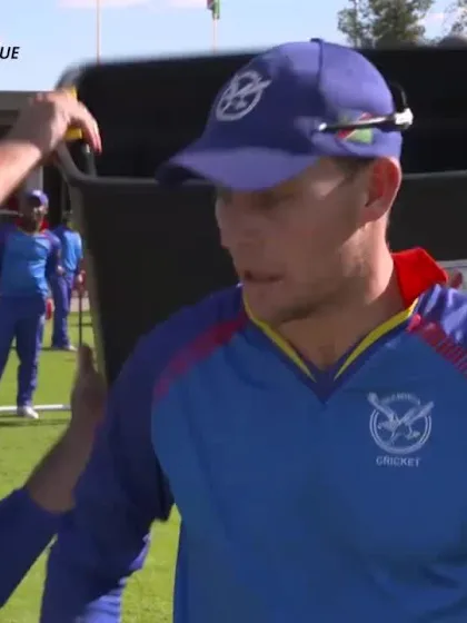 WCL 2, Final: Namibia v Oman – Namibia skipper Gerhard Erasms gets an unexpected ice bath