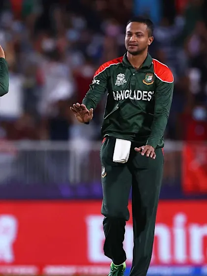 Logo of Shakib Al Hasan becomes leading wicket-taker in men's T20Is