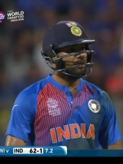 Rohit Sharma Wicket Fall IND V WI Video ICC WT20 2016