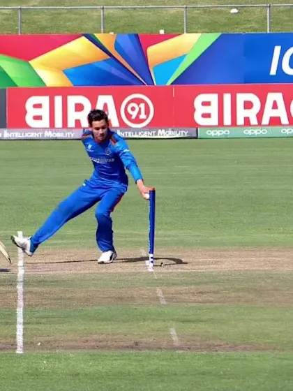ICC U19 CWC: AFG v PAK – Hurraira gets Mankaded on 64