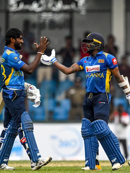 Fifties and forties trump Hope ton as Sri Lanka scrape one-wicket win