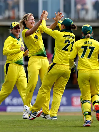 Perry's record 7/22 decimates England for 3-0 ODI sweep