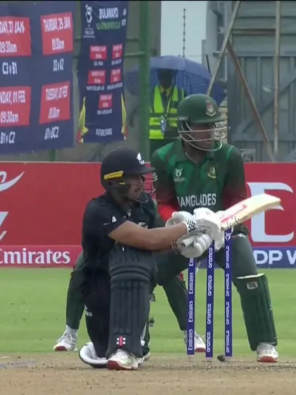 Aryan Mann with a Four vs. Bangladesh