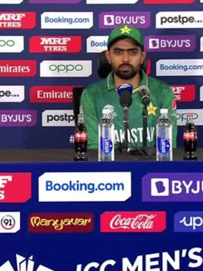 11 November - Dubai - Pakistan Captain Babar Azam post-match press conference