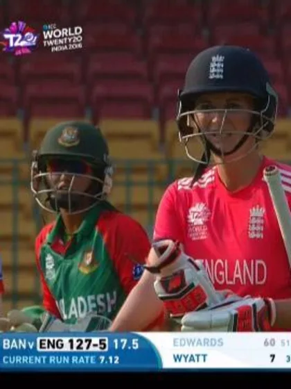 Charlotte Edwards Wicket Fall ENG V BAN Video ICC Womens WT20 2016