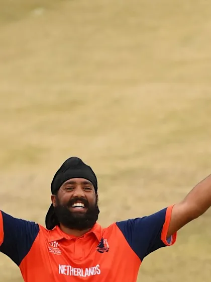 Logo of Vikramjit Singh dazzles with maiden ODI ton against Oman | CWC23 Qualifier