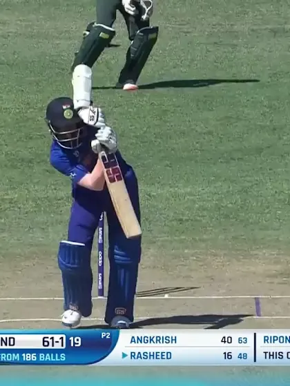 Shaik Rasheed’s crisp drive | IND v BAN | ICC U19 Men’s CWC 2022