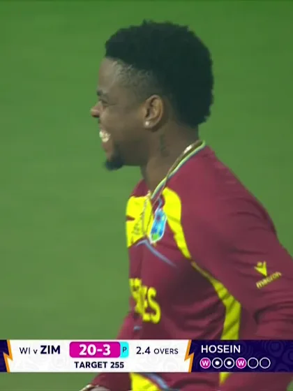 Ryan Burl - Wicket - Zimbabwe vs West Indies