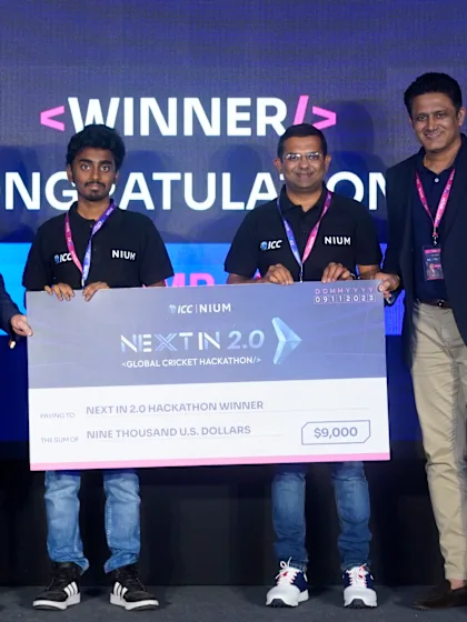 Game-changing idea focused on a groundbreaking wireless stump camera system wins global hackathon at ICC Men’s Cricket World Cup 2023