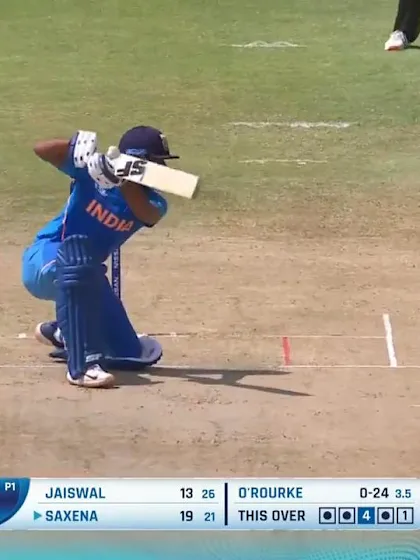 ICC U19 CWC: IND v NZ – Saxena punishes O'Rourke for a wide one