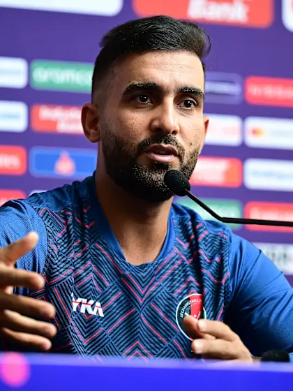 10 October - Delhi - Afghanistan Captain Hashmatullah Shahidi pre-match press conference