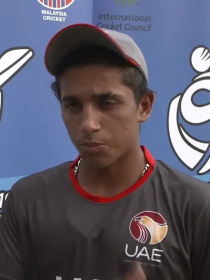 U19 CWC Asia Q Div 1: Malaysia v United Arab Emirates – POM interview with UAE opener Syed Haider