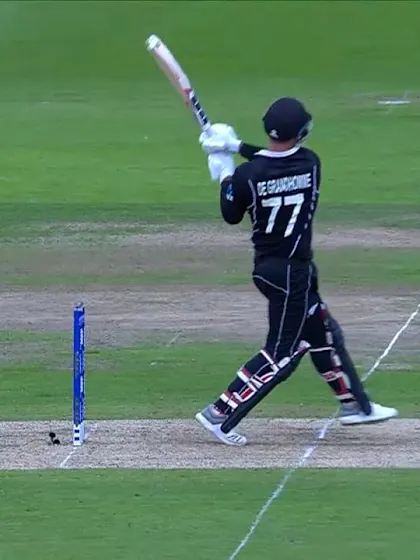 Logo of CWC19: NZ v SA - De Grandhomme pulls Rabada for his second six of the innings