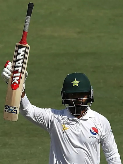 Mohammad Hafeez century puts Pakistan on top