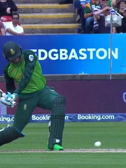 Logo of CWC19: NZ v SA - van der Dussen strikes the first maximum of the innings