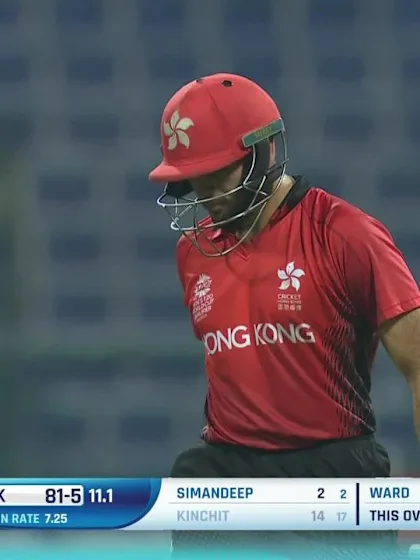 T20WCQ: HK v JSY – Ben Ward picks up 3/19