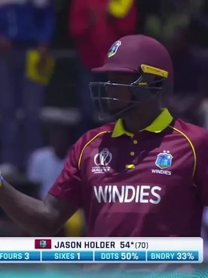 CWCQ: Jason Holder bring up his 50 with a towering six!