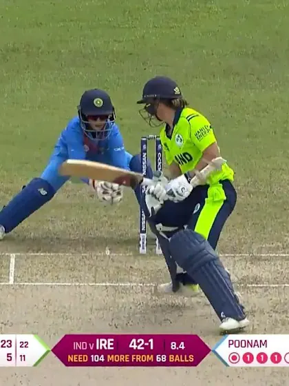 IND v IRE: Clare Shillington stumped off Poonam Yadav