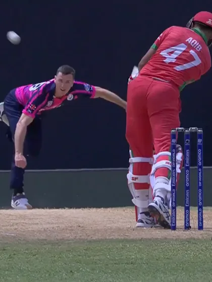 Logo of A fantastic strike from Aqib Ilyas | OMA v SCO | T20WC 2024
