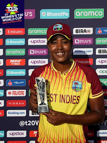 Logo of Sensational all-round display from captain Matthews earns POTM | Women's T20WC 2023