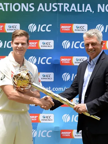 Smith receives ICC Test Championship mace
