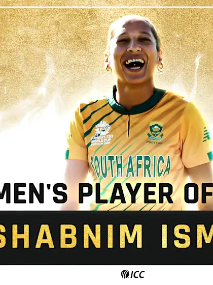 ICC Women’s Player of the Month for January 2021: Shabnim Ismail