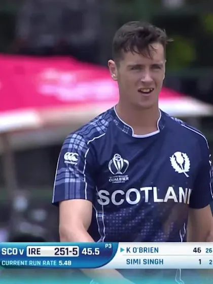 How the Ireland wickets fell v Scotland at CWCQ