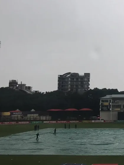 The covers come on at Harare Sports Club