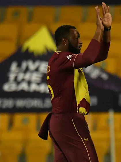 Logo of Acrobatic Andre Russell takes stunning caught and bowled