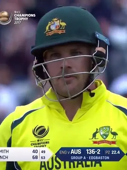 WICKET: Aaron Finch is dismissed by Ben Stokes for 68